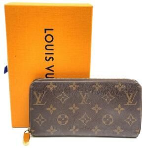 Louis Vuitton Zippy Wallet Monogram Canvas Burgundy Interior w/ LV Box